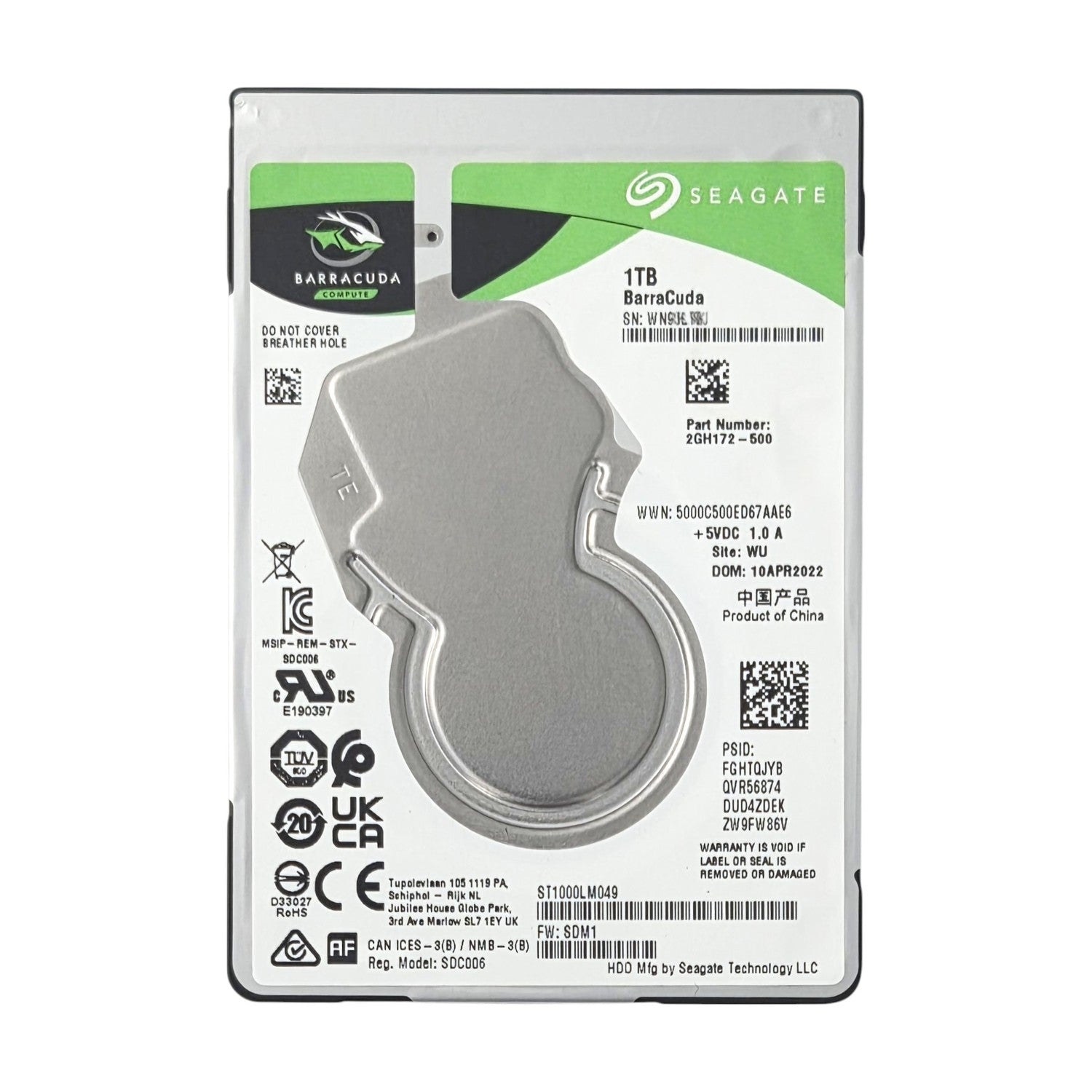 Seagate BarraCuda Pro intern Festplatte 1TB 512e 2.5" SATA 6Gb/s ST1000LM049