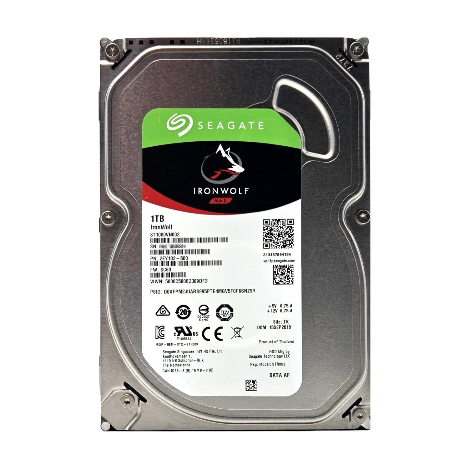 Seagate IronWolf 1TB NAS Festplatte 3,5" SATA III 5900RPM 64MB Cache ST1000VN002