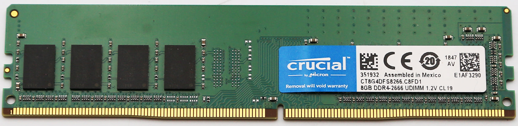 Crucial 8GB RAM DDR4-2666 RAM Arbeitsspeicher PC4-21300U CT8G4DFS8266