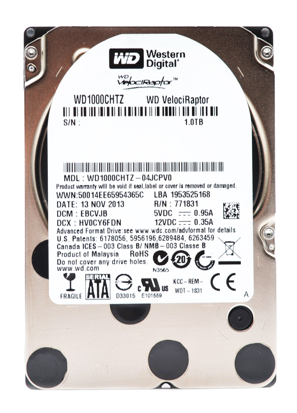 Western Digital 2,5" 1TB WD1000CHTZ VelociRaptor  SATA III 6Gbs 64MB Cache HDD