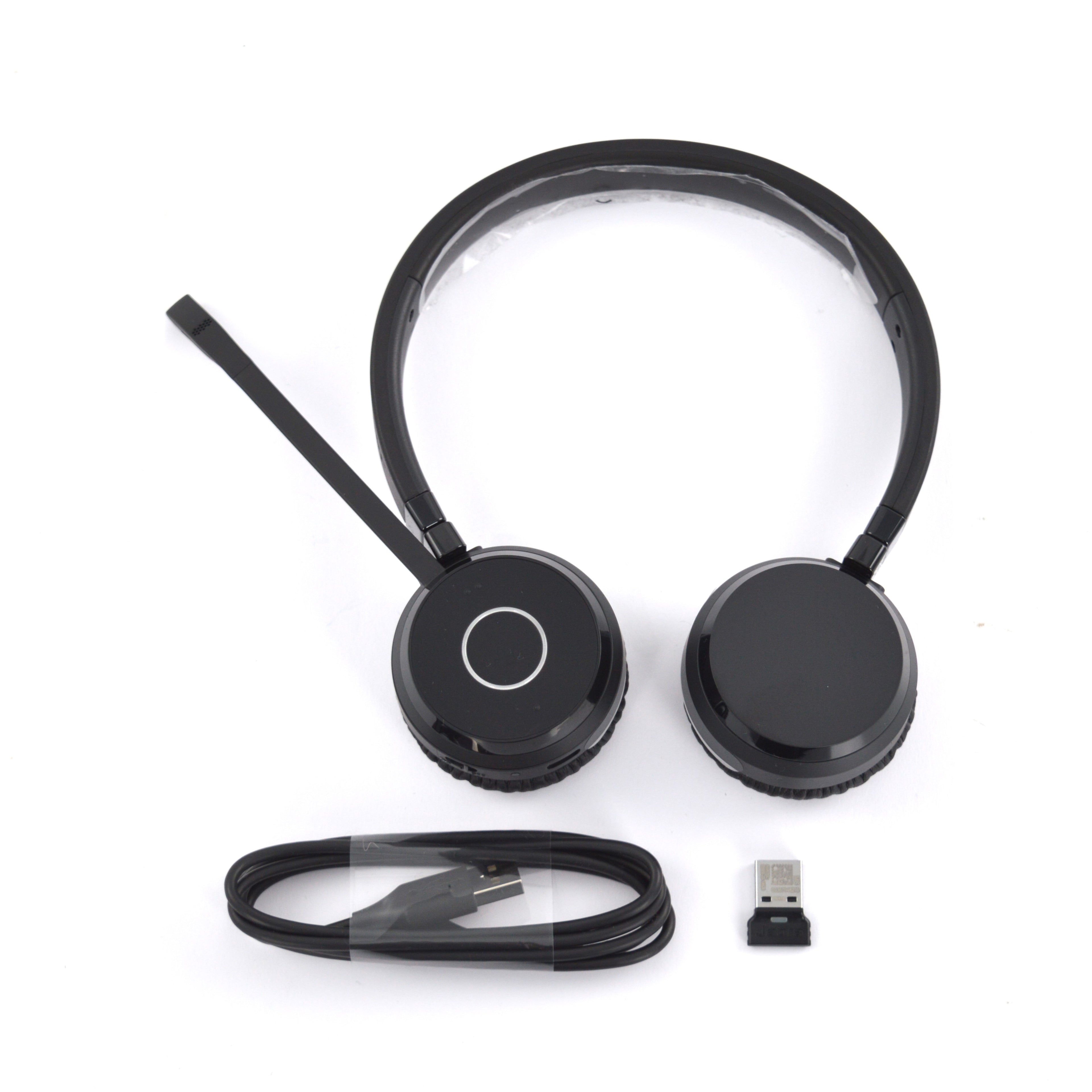Jabra Evolve 65 TE USB-A Stereo MS 16h Akkulaufzeit USB-A-Adapter schwarz