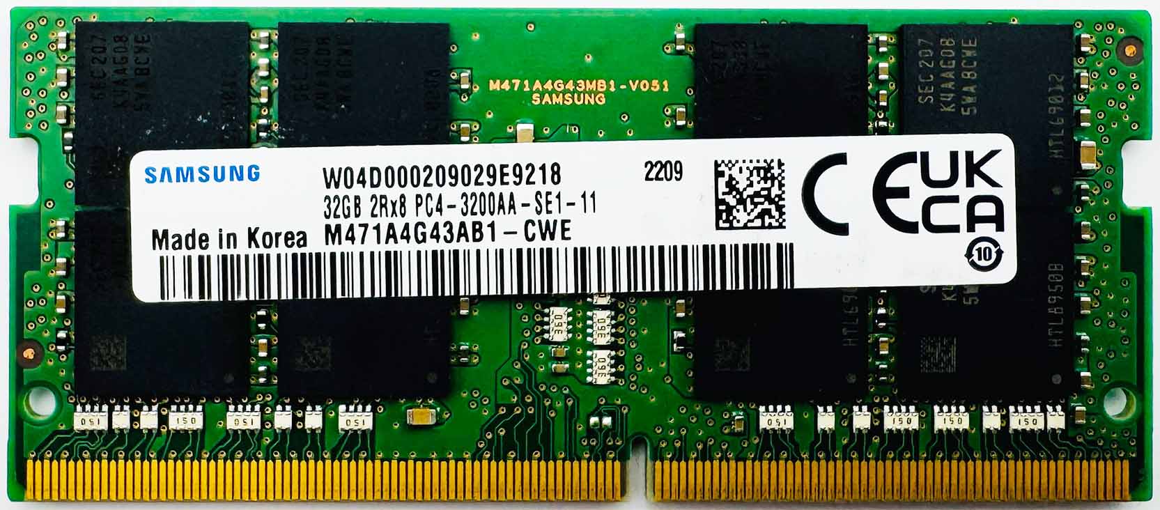 Samsung M471A4G43AB1-CWE 32 GB 1x32GB DDR4-3200 MHz 260-pin SO-DIMM