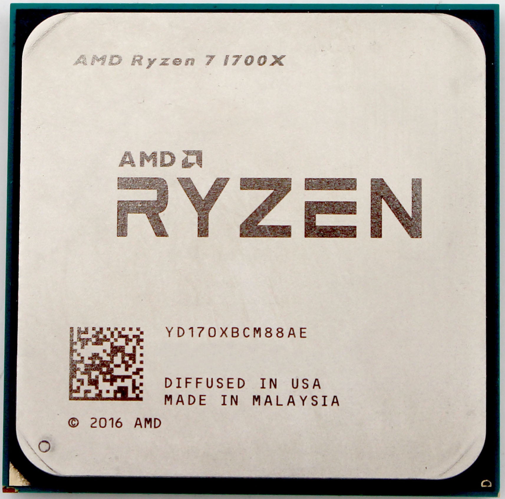 AMD Ryzen 7 1700X CPU Prozessor (8 Prozessorkerne, 16 Threads, ohne KÜHLER)