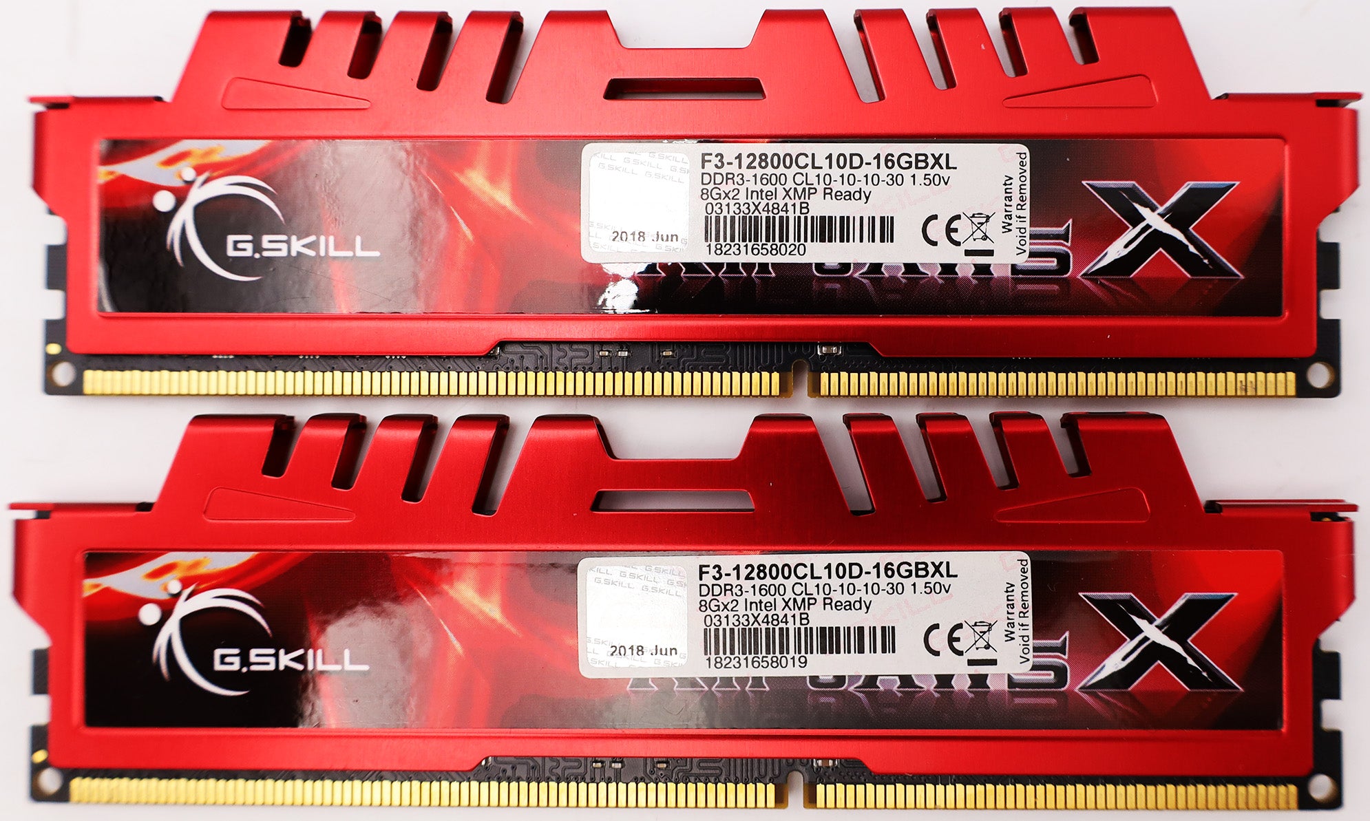G.Skill RipJawsX rot UDIMM 16GB Kit DDR3-1600 CL10-10-10-30 2x8GB RAM Speicher