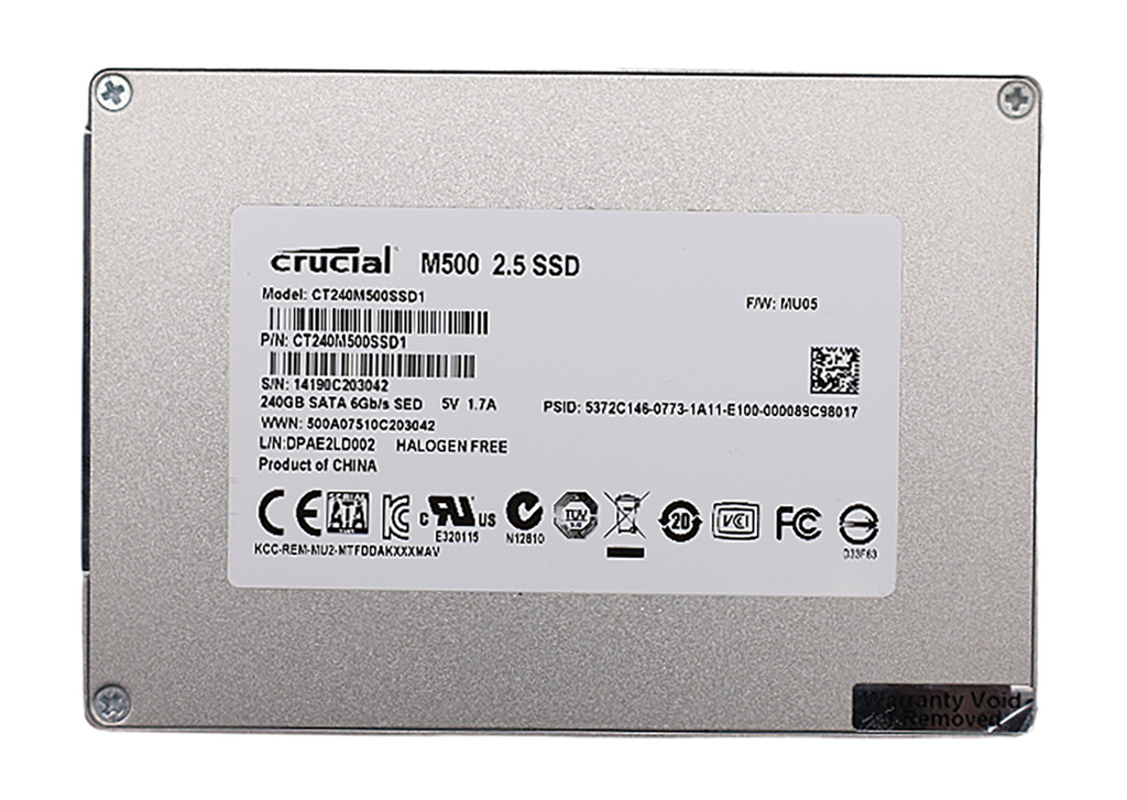 Crucial M500 interne SSD 240GB Festplatte SATA 2,5 Zoll CT240M500SSD1